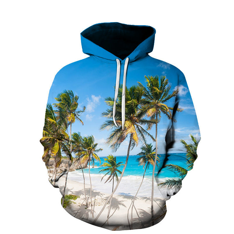 Beach Maple Leaf Hoodies