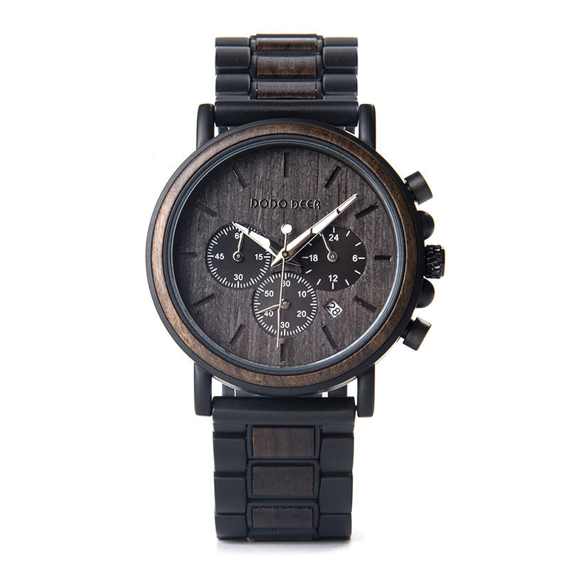 Luxury Wood Stainless Steel Men